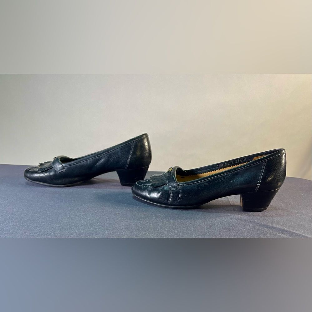 GUCCI - Vintage Blue Leather Heels - Picture 4 of 9